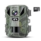 RecorCam Mini Wildkamera 24MP 1080P HD Wildtierkamera 850nm IR LEDs Wildkamera mit Nachtsicht Bewegungsmelder Nachtsichtkamera IP66 Wasserdicht Jagdkamera