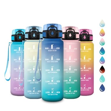 Trinkflasche Kinder 500ml, Wasserflasche mit Zeitmarkierung, Sportflasche mit Filter, Auslaufsicher Trinkflasche Kohlensäure Geeignet, Sportflasche für Junge, Mädchen, Camping, Fahhrad, Wandern