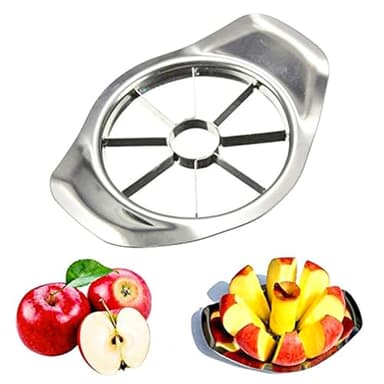 Apfelschneider, Apfelschneider Edelstahl, Obstschneider, Edelstahl Apfelteiler, Apfelausstecher, Apfel Entkerner für Äpfel Birnen und Anderes Obst, Küchenwerkzeug für Obstzubereitung