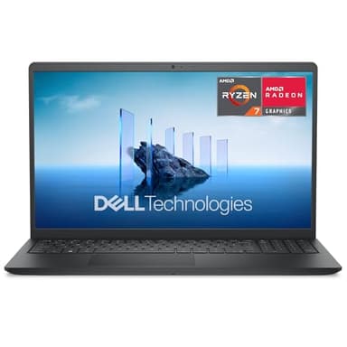 Dell 15 Laptop DC15255 15.6" FHD (1920 x 1080) 120Hz, AMD Ryzen 7 7730U, AMD Radeon Graphics, 16GB DDR4 RAM, 1TB SSD, Windows 11 Home, QWERTZ Backlit Keyboard - Black