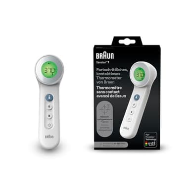 Braun Sensian 7 Kontaktloses Stirnthermometer | Age Precision Technologie | 3-in1 | Farbcodiertes Digitaldisplay | Geeignet für Babys und Kinder | Die #1 Marke bei Ärzten(1) | BNT400