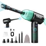 2 in 1 Staubgebläse und Druckluftspray, MECO ELEVERDE 90000U/min Elektrische Staubgebläse, 12Kpa Kabellos Tastatur Reinigung für Laptop, Sofa, 3-Gang Air Duster Luftdruckspray, Typ-C-Schnellladung