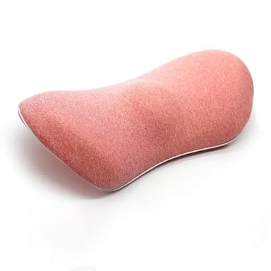 Edumov Lendenwirbelkissen, Ergonomisches Rückenkissen, Memory Foam Lendenkissen Auto, Komfort Rückenstützkissen zur Druckentlastung, Rückenpolster für Bett/Stuhl/Autositz/Bürostuhl (Rosa)