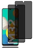 Sichtschutz Schutzfolie für Samsung Galaxy M32 4G [2 Stück], Privacy Schutzfolie, Privacy Schutzglas, 9H Härte, Kratzfest, Anti-Fingerprint, Blasenfrei, Anti Spy Displayschutzfoli für Galaxy M32 4G