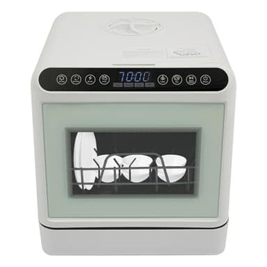 Mini Geschirrspüler, Tischgeschirrspüler ohne Wasseranschluss 6L Wassertank, 4+1 Programme, für 6 Gedecke - Ideal für Wohnung, Büro, Camping & Wohnmobil