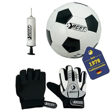 BEST SPORTING Set Fußball Torwarthandschuhe + Pumpe