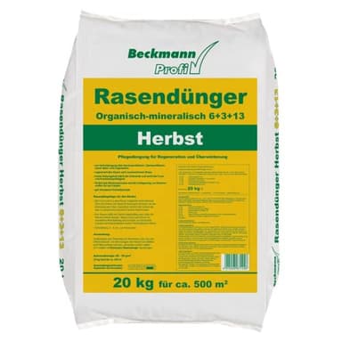 20 kg Rasendünger Herbst NPK-6+3+13 für ca. 500m² Herbstrasendünger