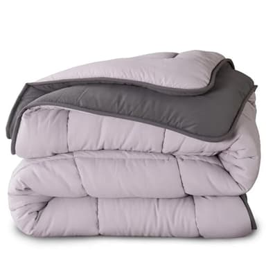 Slaapspeciaal Bettdecke ohne Bezug 135x200 - Ganzjahresdecke [Wärmeklasse 2] Steppdecke mit Gelfasern für Daunengefühl [Softcell Füllung] - Grau