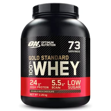 Optimum Nutrition Gold Standard 100% Whey, Proteinpulver, Geschmack Double Rich Chocolate, 2.26kg, 73 Portionen