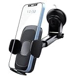POEGO Handyhalterung Auto 360° drehbar Handyhalter mit Saugnapf für Windschutzscheibe & Armaturenbrett, längenverstellbar universal für iPhone, Android, Smartphones usw.