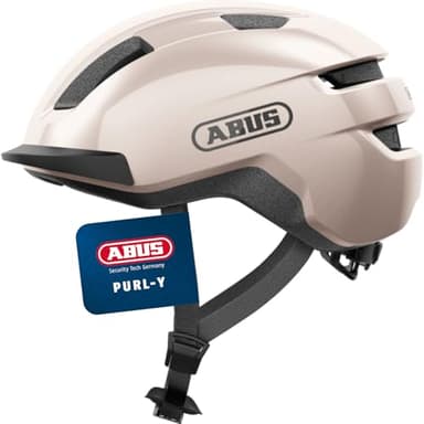 ABUS Fahrradhelm Purl-Y – geeignet für E-Bike und S-Pedelec – stylisher NTA-Schutzhelm für Erwachsene und Jugendliche – Beige, Größe L