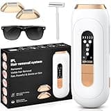 RWSRW IPL Geräte Haarentfernung Laser, 600-1200nm Wellenlänge Laser Haarentfernung mit 0,2s Schneller Blitz, 4 Erweiterte Funktionen und 5 Energiestufen für Damen/Herren/Achseln/Beine/Bikini/Körper