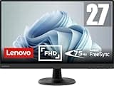 Lenovo D27-45 Monitor | 27" Full HD Monitor | 1920x1080 | 75Hz | 250 nits | 4ms Reaktionszeit | VA-Panel | HDMI | VGA | AMD Radeon FreeSync | entspiegelt | 4,6kg | schwarz