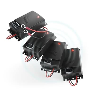 greate 4X Marderschreck Auto mit 12V Batterieanschluss - Maderschrecker Auto für Motorraum inkl. Montagematerial - Ultraschall Marderabwehr, Marderschutz, Marder Vertreiben