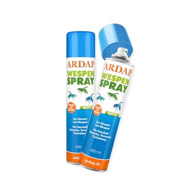 ARDAP Repell Wespenspray 2 x 400ml - Wespen vertreiben - Wespen Spray - Anti Wespen Outdoor - Wespenspray Sofortwirkung - Insektenspray Wespen - Spray gegen Wespen - Wirkt schnell (PT19)