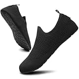 Saguaro Hausschuhe Damen Herren Rutschfes Atmungsaktiv Pantoffeln Unisex Bequem Slippers, Yoga Schwarz 42/43