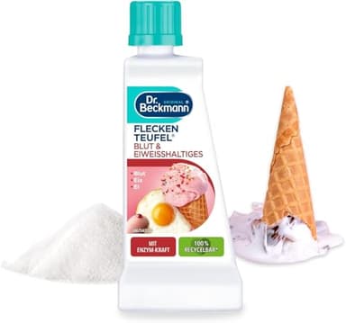 Dr. Beckmann Fleckenteufel Blut & Eiweißhaltiges | Spezialfleckentferner gegen Blutflecken, Eis- und Spermaflecken u.v.m. | 50 ml