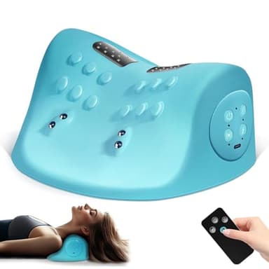 Nackenmassagegerät Wärme Elektrisch Kabellos, Massagegerät Nacken mit Vibrationsfunktion für Nacken & Schultern Entspannen Wiederaufladbar & 3 Modus 3 Intensitätsstufen