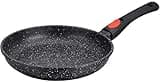 Shepler Pfanne in Steinoptik mit abnehmbarem Griff, 24 cm Durchmesser