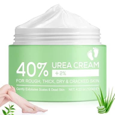 Urea Creme 40 Prozent, Macht Trockene, Rissige Haut Weich und Repariert Sie, Urea Creme für Hände, Fersen, Zehen, Ellbogen und Knie