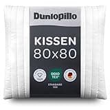 Dunlopillo Kopfkissen 80x80 - Premium Schlafkissen | Oeko-Tex Zertifiziert Kissen für Allergiker | Perfekte Bettkissen | Polster, Kopfpolster, Kissen Bett 80 x 80 cm | Pillow for Sleeping