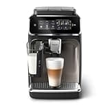 Philips 3300 Series Kaffeevollautomat - 6 Getränke, Modernes Farb-Touchscreen-Display, LatteGo-Milchsystem, SilentBrew, 100% Keramikmahlwerk, AquaClean Filter. Schwarzchrom (EP3347/90)