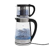 2.5L Kettle Glas-Wasserkocher Heißwasserkocher Teekanne Wasserkocher Reise Wasserkocher 1800W Mit Teekanne und Emperaturwahl