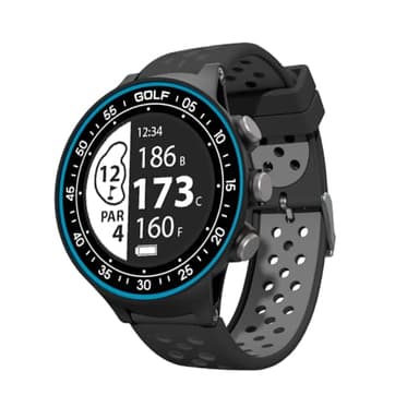 Golfuhr Par.4 - (2. Gen.) GPS Entfernungsmesser by RocketGolf - Einfach & Praktisch - Golffunktion, 38.000+ Golfplätze, Hindernisse, Fitness Tracker, Schrittzähler, kostenlose Updates