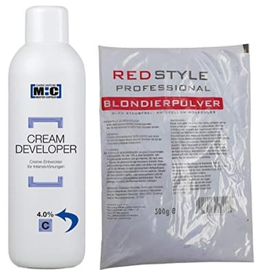 M:C MEISTER COIFFEUR [ CREAM DEVELOPER 4% ] - 1000ml + 500g Blondierpulver