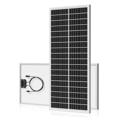 WERCHTAY 100w Solarpanel 12V, N-Type Monokristalline Solarmodule, 18BB Technologie,Hocheffizientes Aluminiumrahmen solar panel, PV Modul für Balkonkraftwerk, Wohnmobil, Gartenhäuse, Boot