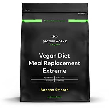 Protein Works Vegan Diät Mahlzeitenersatz Extreme | Banana Smooth | Low Calorie, Weight Loss Shake | Essential Vitamins & Minerals| 500g