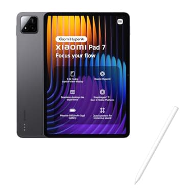 XIAOMI Pad 7 Tablet+Pen, 11.2 Zoll, 8+128GB, Grau, 3.2K 144Hz Display, Snapdragon 7+ Gen 3, 8850mAh Akku, 45W TurboCharge, HyperAI, Quad-Lautsprecher, Nahtloses Desktop-ähnliches Erlebnis