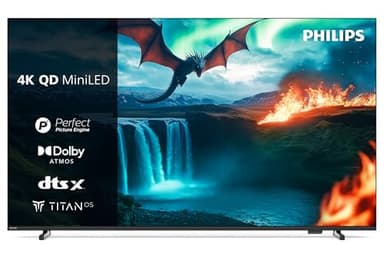 Philips 65MLED810 Mini LED 4K Smart TV - 65 Zoll Display Mit P5 Perfect Picture Engine Ultra HD, Titan OS, Dolby Vision Und Dolby Atmos Sound
