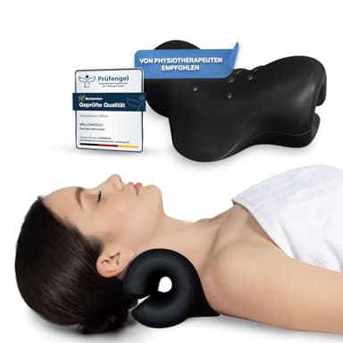 WELLENGOLD Nackenstrecker - Orthopädischer Nackendehner bei Schulter & Nackenschmerzen - Premium Cloudy Neck Stretcher für Nackenbuckel & Buckel Korrektur - Nackenwolke mit dt. Anleitung & E-Book