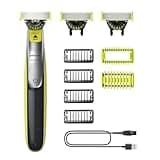 Philips OneBlade 360 Face & Body - Elektrischer Bartschneider, Rasierer und Bodygroomer zum Trimmen, Stylen und Rasierern, 3x 360 Klingen, 4x Trimmaufsätze (1,2,3,5mm), 2x Körperaufsätze, QP2834/31