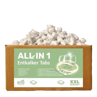 CLEANERIST KALK STOP TABS I 2 kg I in wasserlöslicher Folie I mehr als 100 Anwendungen I Entkalker für Waschmachinen & Spülmaschinen I XXL-Sparpaket