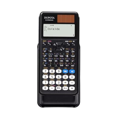 DUPOTA Wissenschaftlicher Taschenrechner mit 417 Funktionen 2-Zeilen Display & Solarbetrieb Prüfungstauglich für Schule/Studium Schwarz– OA-991ES Plus