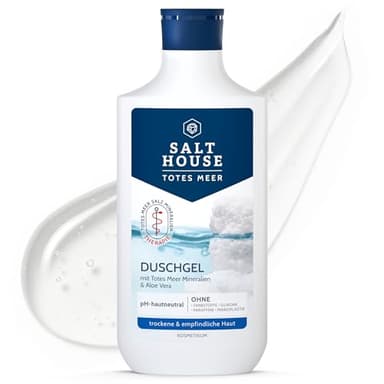Salthouse Totes Meer Therapie Duschgel, mit Aloe Vera, reinigt, beruhigt und lindert Hautreizungen, 250 ml