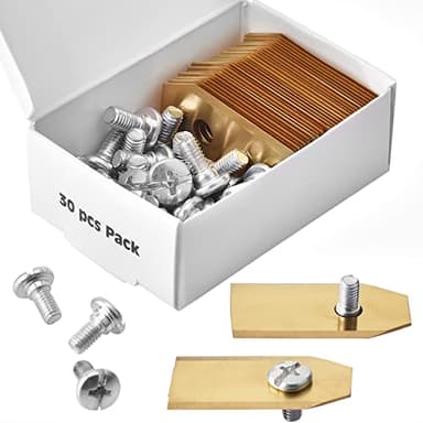 Linkbro 30 Stück Titan-Klingenmesser, Roboter-Rasenmähermesser für alle Husqvarna Automower Gardena Roboter-Rasenmähermesser mit Titan-Carbit-Legierung – Rasenmähermesser Titan mit 30 Schrauben