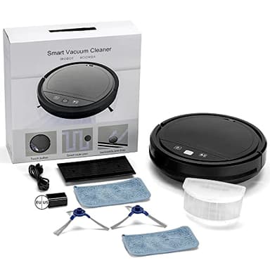 Ailgely Saugroboter mit Wischfunktion, 2300Pa Staubsauger Roboter, 3-in-1 Sauger & Wischmopp Roboterstaubsauger, 350ml Wassertank, APP-Steuerung, Alexa, für Hartböden,Tierhaare,Teppiche