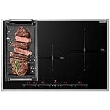 GASLAND IH774BFB Autarkes Induktionskochfeld, 77 cm, 4 Zonen Einbau Induktionskochfelder mit Edelstahlrahmen, FlexInduction für BBQ, PowerBoost schnelleres Kochen, 7000W (Ohne Bratpfanne)