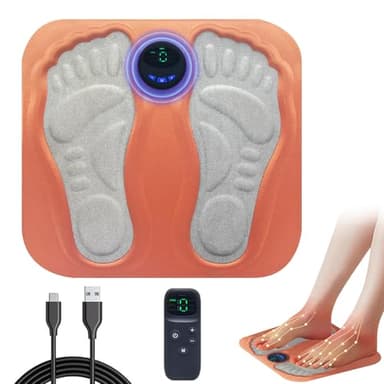 Horuili® Elektrisches Fußmassagegerät, USB-Fußmassagegerät, EMS-Fußmassage-Kissen mit 6 Modi und 15 Einstellbare Frequenzen, Förderung der Blutzirkulation