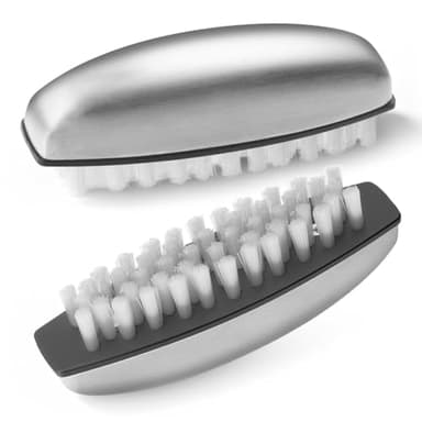 AYBUY Handbürste, 2 Stück Handwaschbürste Edelstahl Set, Nagelbürste, Multifunktions Fingernagelbürste, für Reinigung von Hand, Nagel, Bad, Waschbecken