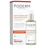 PODERM - SEHR TROCKENE UND BESCHÄDIGTE FÜSSE - Repariert und intensiv pflegt für 24 Stunden - Sichtbar reparierte Füße in 7 Tagen - 100% natürliche Inhaltsstoffe - Fußpflege - Swiss Made