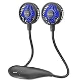 HandFan 5000mAh Nackenventilator,Tragbarer Ventilator 26 Stunden Betriebszeit,Ventilator Batteriebetrieben,6 Geschwindigkeiten Mini Tischventilator 2 in 1 für Auto,Büro,Camping,Fischen