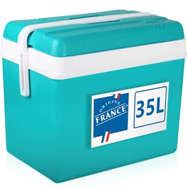 Kühlbox Isolierbox Kühltasche Camping Thermobox Isoliertasche Grau (Kühlbox 35L TÜRKIS)