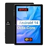AWOW Tablet 10 Zoll Android 14: 2025 Neueste Octa-Core 8GB RAM+64GB 1TB TF Tablet PC mit WiFi 6 Bluetooth 5.0 5000mAh 1280 * 800 FHD GMS Dual Kamera mit Hülle