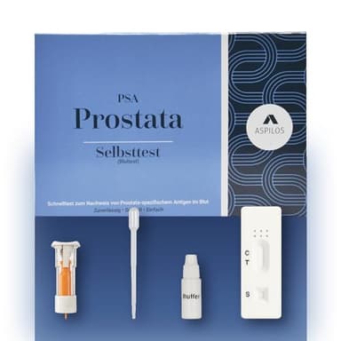 ASPILOS Prostata (PSA) Selbsttest - Schnelle Ergebnisse für Zuhause - Zuverlässig & Präzise - Prostata Test - Medizinische Tests mit Labor-Qualität