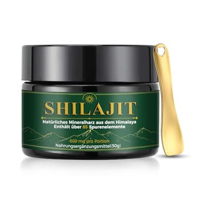 Shilajit Original Himalaya Bio, Premium Shilajit Resin, 85+ Spurenelementen, Fulvinsäure und Mineralien, Natürlicher Energie für Männer und Frauen