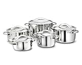 Kopf Topfset Stilo (Edelstahl, 10-teilig, inkl. 5 Deckel, Induktion)